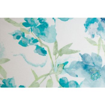  13,9 M - Floral/150-608 türkíz virágmintás nyomott (Oxford)