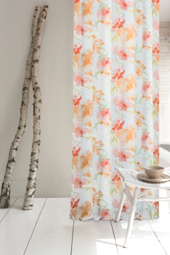 12 M - Floral/150-306 rozsda virágmintás nyomott(Oxford)
